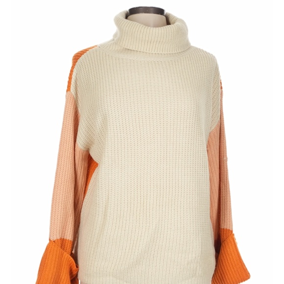 Simplee Colorblock Sweater - Picture 1 of 5